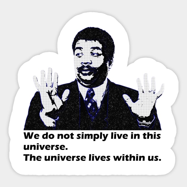 Space Neil Tyson funny design Sticker by Awe Cosmos Store